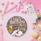 Birthday Paper Borden, bier Papieren Bordje (Feest)