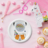 Birthday Paper Borden, bier Papieren Bordje (Feest)