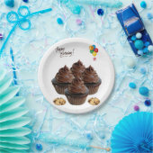 Birthday Paper Borden, chocolade-chocolade Papieren Bordje (Feest)