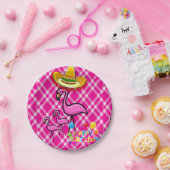 Birthday Paper Borden, Flamingo Papieren Bordje (Feest)