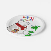 Birthday Paper Borden, Polar Beer Papieren Bordje (Gekanteld)