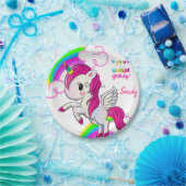 Birthday Paper Borden, Unicorn Papieren Bordje (Feest)