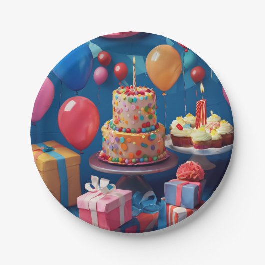 Birthday Papieren Bordje (Voorkant)