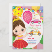 Birthday Parade 1 Uitnodiging Kaart (Voorkant)