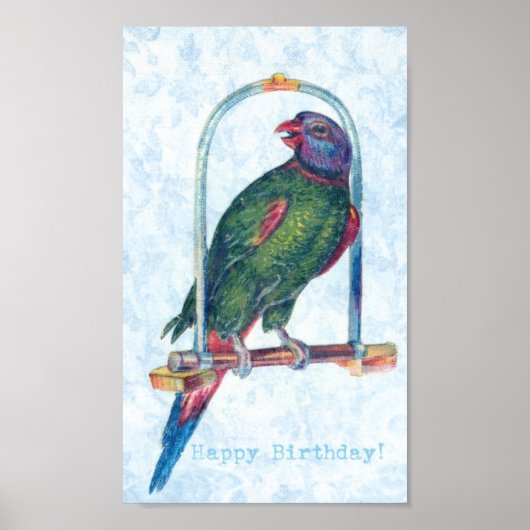 Birthday Parrot Poster (Voorkant)