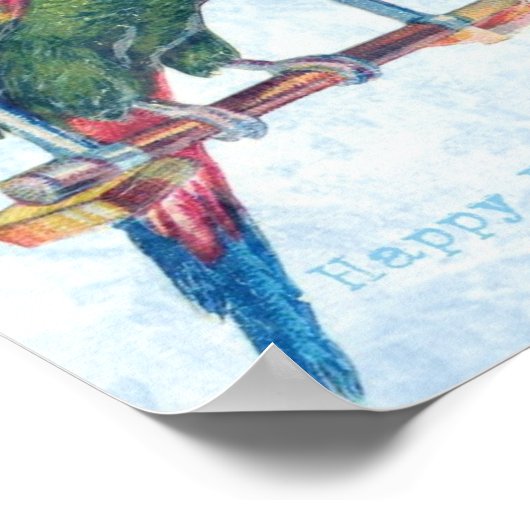 Birthday Parrot Poster (Hoek)