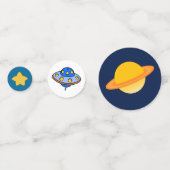 Birthday Partij buitenruimteraketten Confetti (Achterkanten)