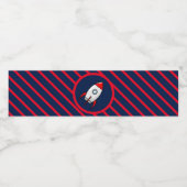 Birthday Partij buitenruimteraketten Waterfles Etiket (Enkel label)