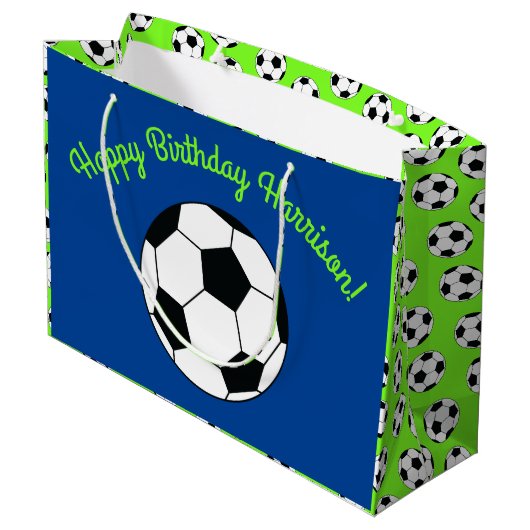 Birthday-partij in de sport groot cadeauzakje (Achterkant Gekanteld)