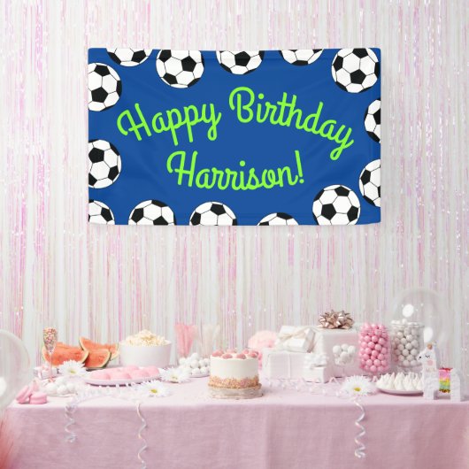 Birthday-partij in de sport spandoek (Feest)
