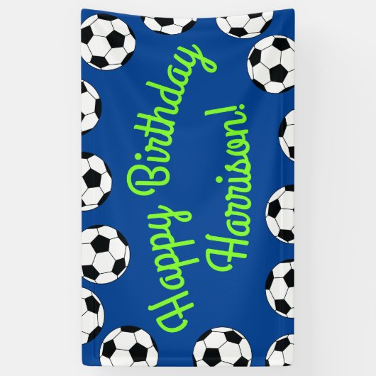 Birthday-partij in de sport spandoek (Verticaal)
