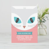 BIRTHDAY PARTIJ-INVITATIE BIJ WHIMSISCHE KINDEREN KAART (Staand voorkant)