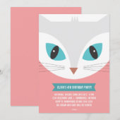 BIRTHDAY PARTIJ-INVITATIE BIJ WHIMSISCHE KINDEREN KAART (Voorkant / Achterkant)