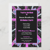 BIRTHDAY PARTIJ INVITATIE - BROADWAY TICKET STYLE KAART (Achterkant)