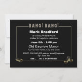 BIRTHDAY PARTIJ INVITATION - 40TH - BANG Pewter Kaart (Achterkant)