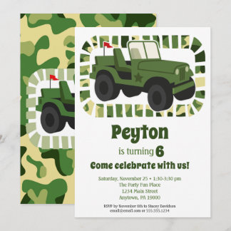 Birthday-partij van het leger van Camo Kaart