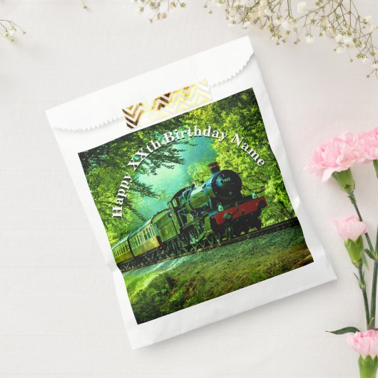 Birthday-partij van het Man van Steam Train Bedankzakje (Gezegeld)