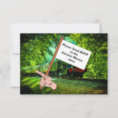 Birthday-partij van het Man van Steam Train RSVP Kaartje (Voorkant)