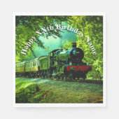 Birthday-partij van het Man van Steam Train Servet (Voorkant)