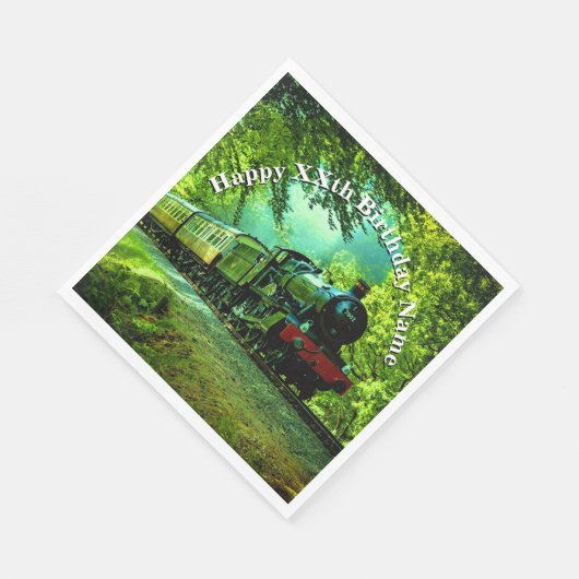 Birthday-partij van het Man van Steam Train Servet (Hoek)