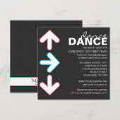 Birthday Partij voor de Roze/Blauwe Dans Revolutie Kaart (Voorkant / Achterkant)