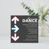 Birthday Partij voor de Roze/Blauwe Dans Revolutie Kaart (Staand voorkant)