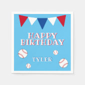 Birthday Partij voor een blauwe honkbal Servet (Voorkant)