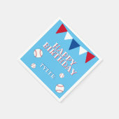 Birthday Partij voor een blauwe honkbal Servet (Hoek)
