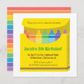 Birthday Partij voor een helderkleurige Crayons Ar Kaart (Voorkant / Achterkant)