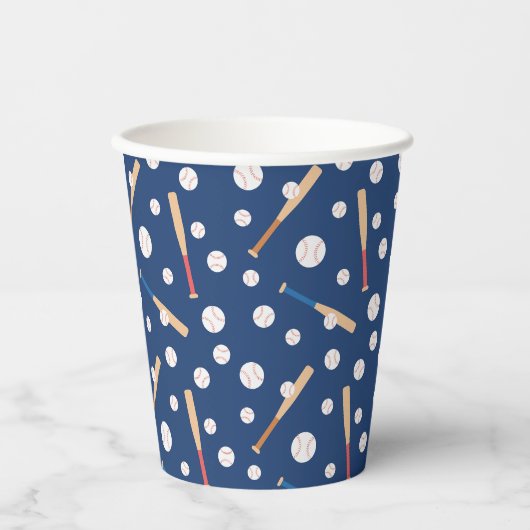 Birthday Partij voor het Baseball- en Bat-sportpat Papieren Bekers (Voorkant)