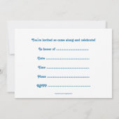 Birthday-partijuitnodiging met drumkit drummer kaart (Achterkant)