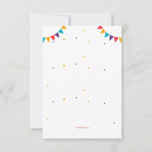 Birthday Party "3" - Uitnodiging (Achterkant)