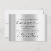 Birthday Party Abstract Blue Paars Glitter Kaart (Achterkant)