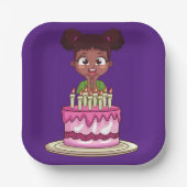 Birthday Party (Afrikaans-Amerikaans) Papieren Bordje (Voorkant)
