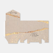 Birthday Party agate marble gold glitter dank u Bedankdoosjes (Uitgevouwen)