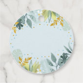 Birthday Party Animal Blue Gold Safari Bedankjes Labels (Achterkant)