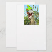 Birthday Party Animal Dinosaur Briefpapier (Voorkant / Achterkant)