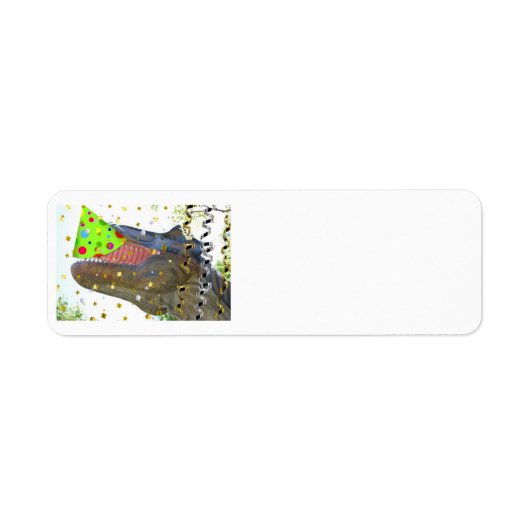 Birthday Party Animal Dinosaur Etiket (Voorkant)