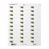 Birthday Party Animal Dinosaur Etiket (Full Sheet)