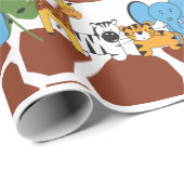 Birthday Party Animal Oerwoud Safari Cadeaupapier (Rol Hoek)