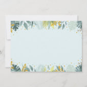 Birthday Party Animals Blue Gold Safari Kaart (Achterkant)