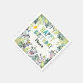 Birthday Party Animals Boy Safari Animals Servet (Hoek)