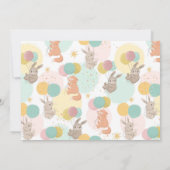 Birthday Party Animals Colorful Kids Kaart (Achterkant)