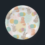 Birthday Party Animals Colorful Kids Papieren Bordje<br><div class="desc">Verstuur je vrienden en familie met dit schattige speelse kinder patroon,  perfect voor je kleine feestdier!</div>