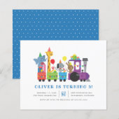 Birthday Party Animals Train Kids (Voorkant / Achterkant)