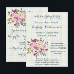 Birthday Party any Age Waterverf Flowers Kaart<br><div class="desc">OPMERKING: VERANDERT HET JAAR ALLEEN NAAR BEHOREN! Mooie verjaardagsfeestkaart voor een speciale vriend; mooi om uit te kijken met waterverf bloemen en een zachte texturele achtergrond. Heren, kleurrijk en vrolijk — het zal zeer gewaardeerd worden. Veel om zich op deze uitnodiging te personaliseren en het zal passend zijn voor elke...</div>