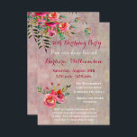 Birthday Party any Age Waterverf Flowers Kaart<br><div class="desc">Mooie verjaardagsfeestkaart voor een speciale vriend; mooi om uit te kijken met waterverf bloemen en een zachte texturele achtergrond. Heren, kleurrijk en vrolijk — het zal zeer gewaardeerd worden. Veel om zich op deze uitnodiging te personaliseren en het zal passend zijn voor elke leeftijd met een eenvoudige tekstwijziging. Overeenkomende producten...</div>