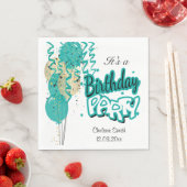 Birthday Party-ballonnen - Blauwgroen Servet (Insitu)