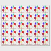 Birthday Party-ballonnen Cadeaupapier (Vlak)