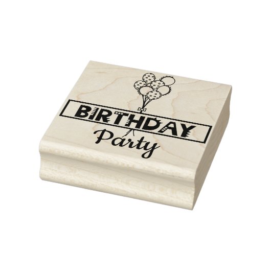 Birthday Party-ballonnen Rubberstempel (Stempel)
